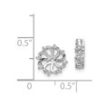 thumbnail image 3 of Auriga Fine Jewelry 14K White Gold Diamond Earring Jacket for Women (L- 0.48 inch, W- 0.4 inch), 3 of 5