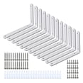 thumbnail image 1 of 12 soportes de esquina resistentes para estantes de pared para lavandería, baño y armario. Blanco, 1 of 9