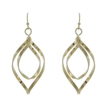 Time and Tru Gold Tone Twist Hoop Earrings