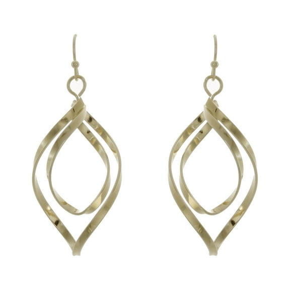 Time and Tru Gold Tone Twist Hoop Earrings