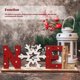thumbnail image 3 of Letrero de chimenea decorativo de madera de Navidad, decoración artesanal de mesa para el hogar, decoración rústica de boda, figurita, suministros para mesa, copo de nieve sidaley HA008953-03B, 3 of 6