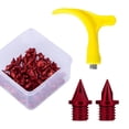 thumbnail image 2 of Spikes de zapatería de pista de 50 piezas de pista de 5 mm de pistas de s de pistas de 5 mm para correr cortos Rojo, 2 of 8