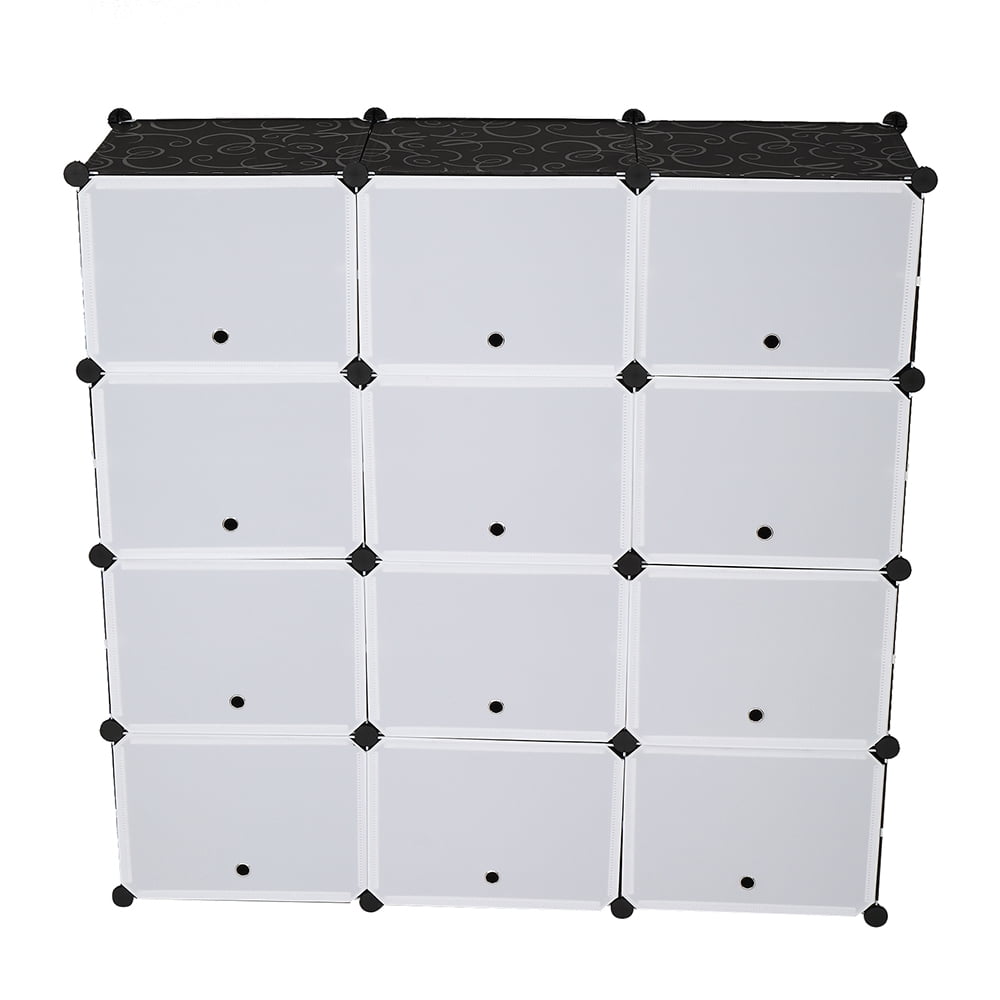 Kepooman Portable 8-Tier Shoe Rack Storage Organizer 48 Pair Tower Shelf Storage Cabinet Stand Expandable, Black