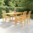 thumbnail image 1 of vidaXL 5 Piece Garden Dining Set Solid Teak Wood, 1 of 5