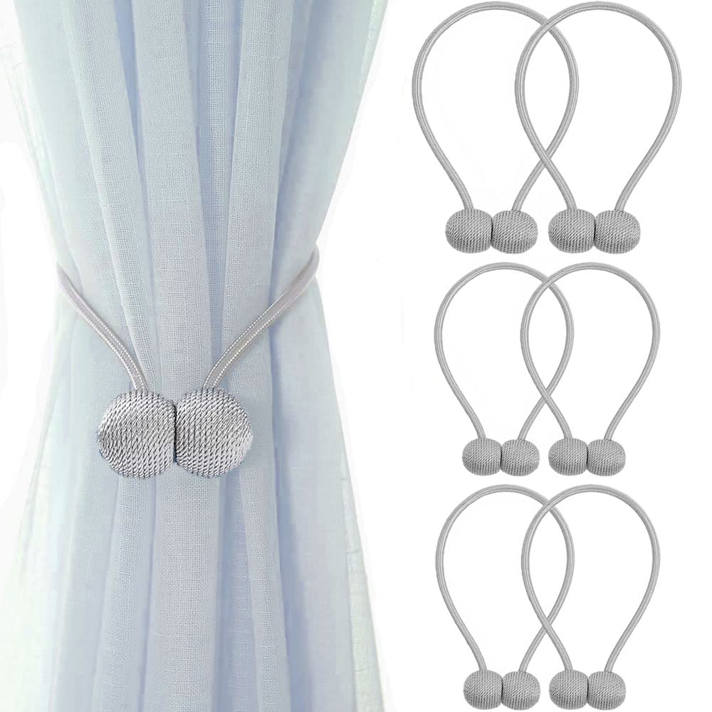 6 PCS Curtain Tiebacks, European Style Convenient Drape Tie Backs, Decorative Drape Tie