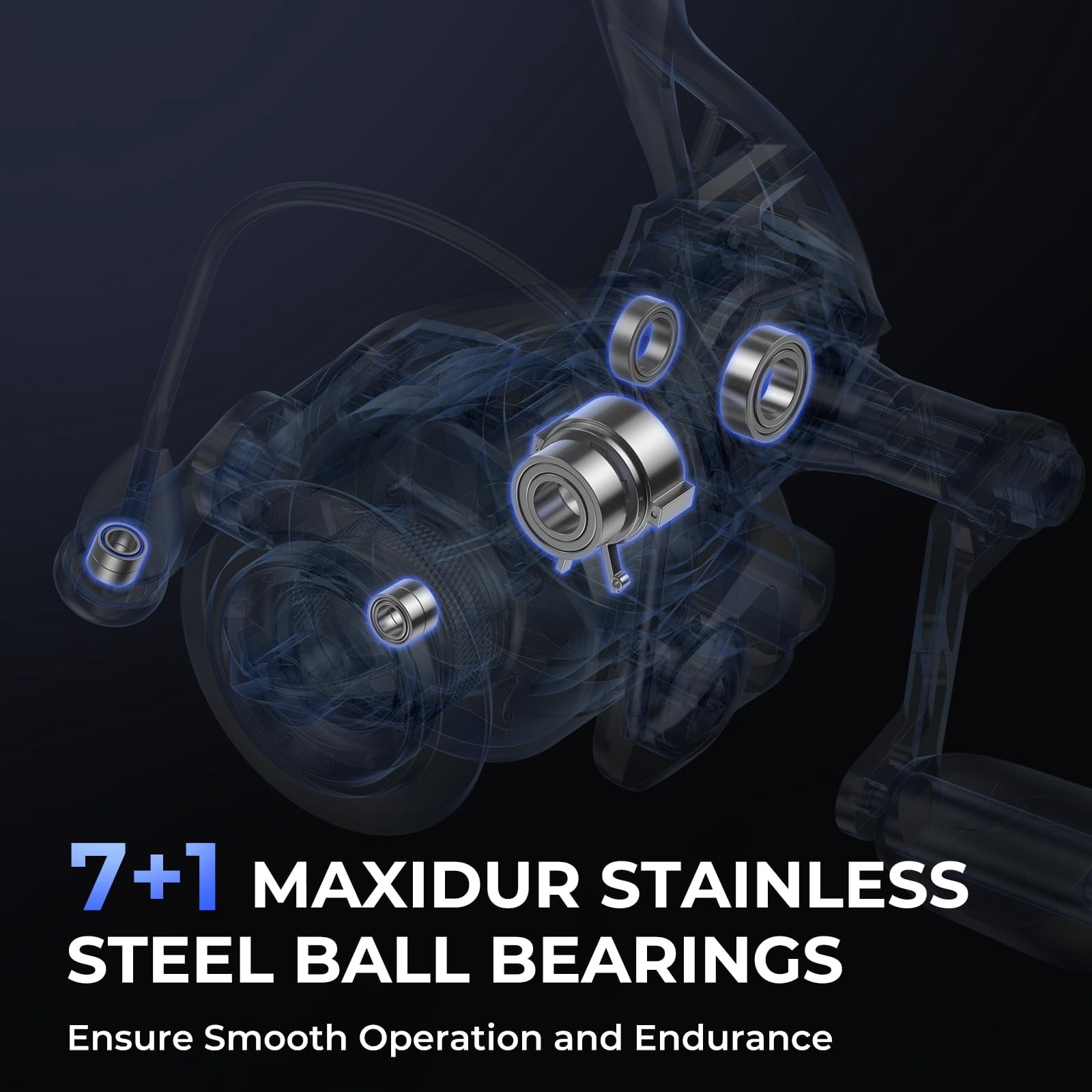 Megatron Spinning Reel  Freshwater And Saltwater Fishing Rigid Aluminum Frame 7+1 Double-shielded Stainless-steel Bb Over 30 Lbs. Carbon Drag Cnc Spool & Handle