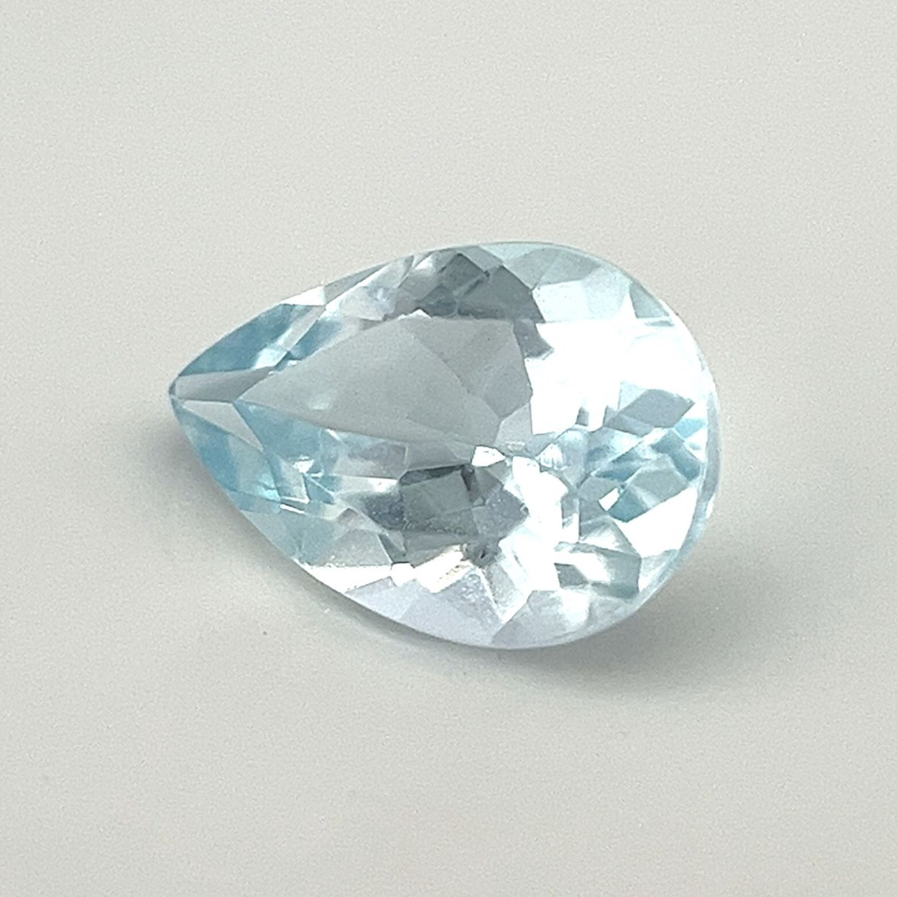 Certified Real 1 Carat Aquamarine Pear Shape Brilliant Cut 9x6 mm Loose Gemstone March Birthstone