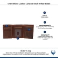 thumbnail image 5 of CTM  Leather Contrast Stitch Trifold Wallet (Men), 5 of 5