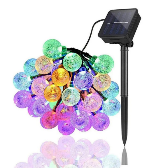 High Efficiency Solar String Lights – 50 LED, 22ft, 8 Modes, IP65, Replaceable Battery, 24‑Month Support – for Camping, Backyard, Wedding Décor