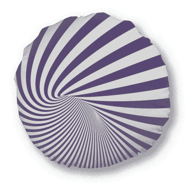 Illusion Lines Loop Repeat Tunnel Round Throw Pillow Home Decoration Cushion