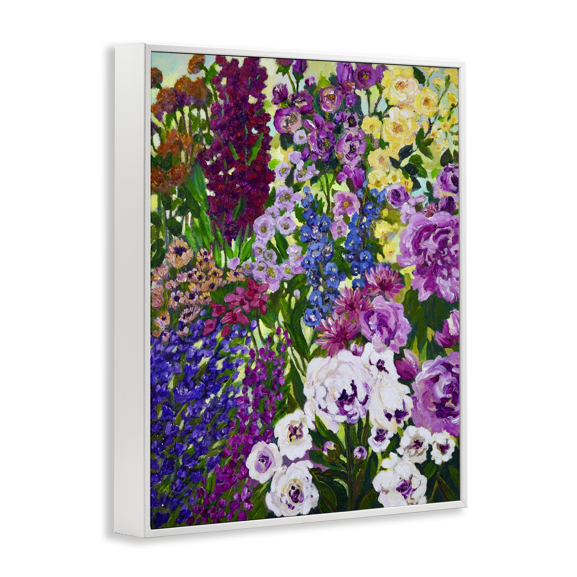 Stupell Industries Lush Greenhouse Garden Flowers White Framed Giclee Art, design by Lee Ann Zirbes