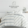 thumbnail image 3 of Comfort Canopy - Full Bedding Bundle, Patterned Microfiber Comforter and Solid Sheet Set in Distressed Stripe Light Blue, 3 of 13