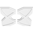 thumbnail image 2 of 16"OD x 5"ID x 5 1/2"C x 1"P Titus Architectural Grade PVC Contemporary Ceiling Medallion, Two Piece, 2 of 11