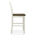 thumbnail image 4 of Jonah Ladder Back Solid Wood Counter Height Dining Chairs, Set of 2, Sea White, 4 of 7