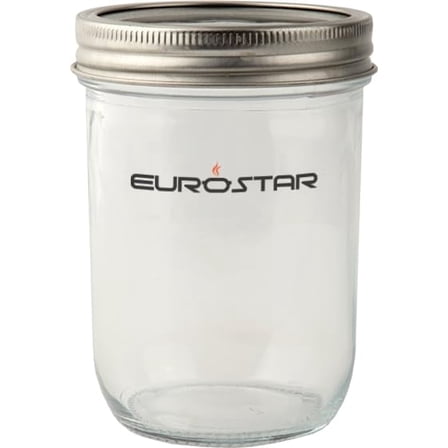 EUROSTAR GMJ166WM 16oz Wide Mouth Mason Jar, 6-Pack