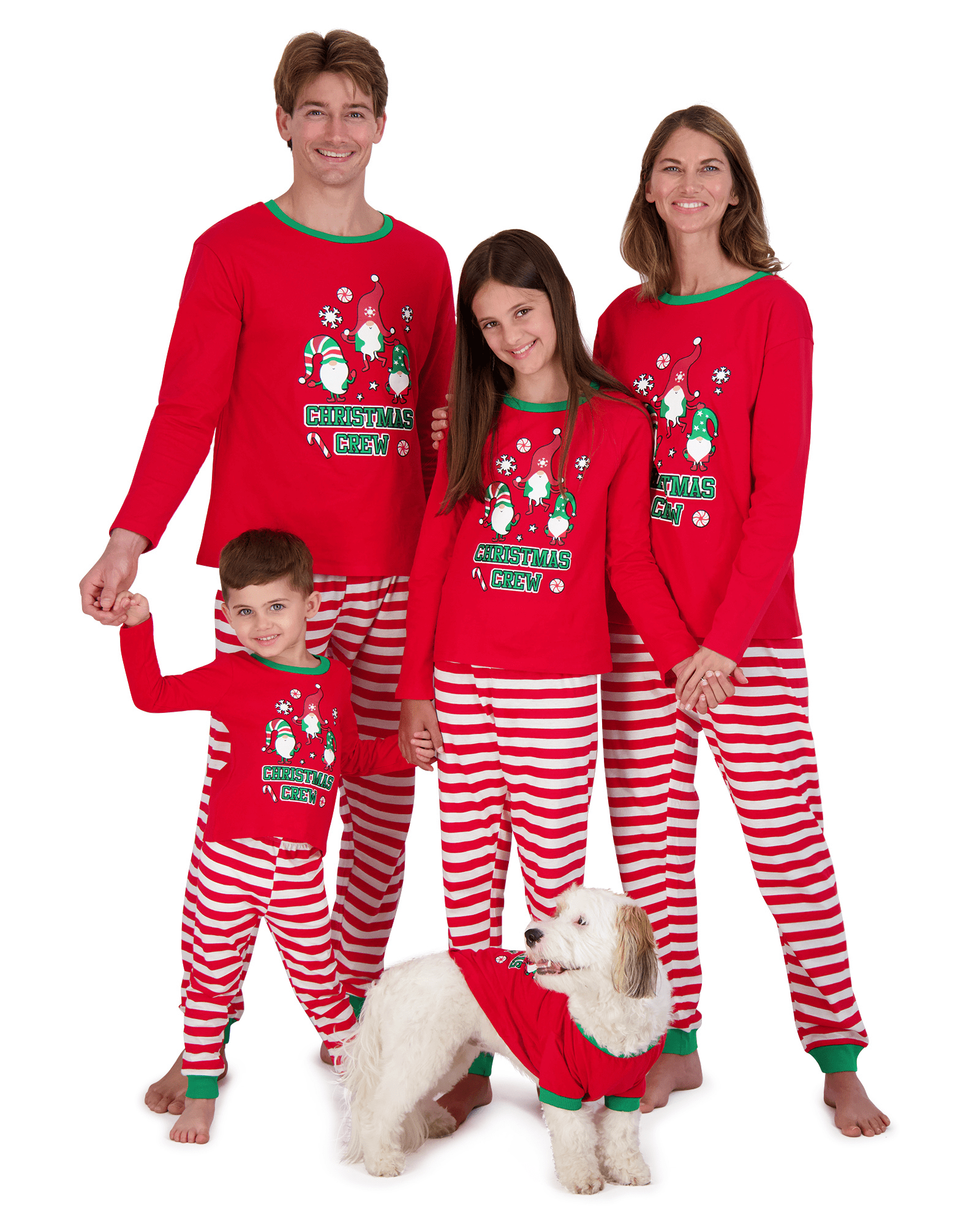 Holiday Hype Festive Christmas Family Pajama Set, Christmas Crew, 4