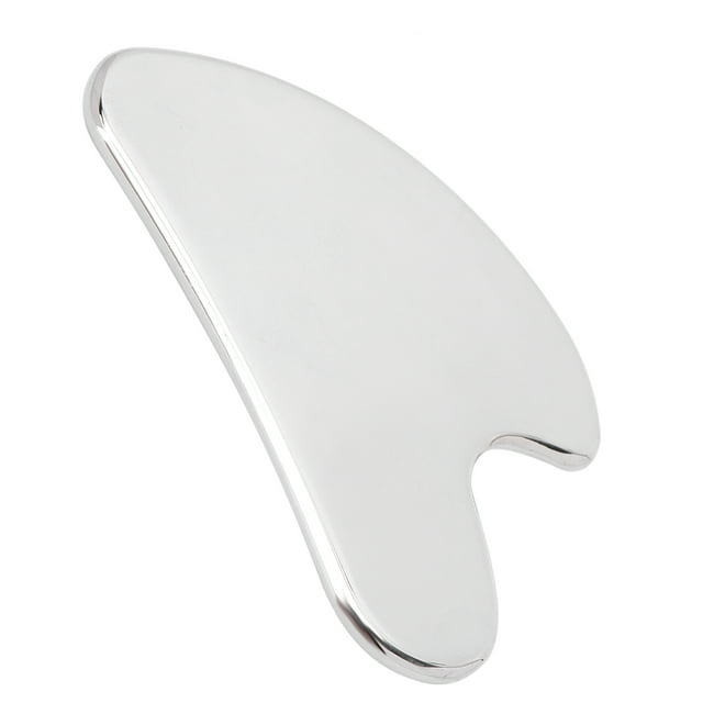 Peahefy Gua Sha Facial Tools Gua Sha Tool made of high-quality stainless steel with a smooth, curved design. Designed for anti-aging, facial lifting, and skin care, it promotes blood circulation and lymphatic movement while helping to remove waste and toxins. The tool is rust-resistant, durable, and easy to use for daily skin care routines.