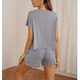 thumbnail image 7 of Richie House Pajamas Sets Short Sleeve Sleepwear Womens V-neck PJ Set Night RHW2925-D-L, 7 of 7