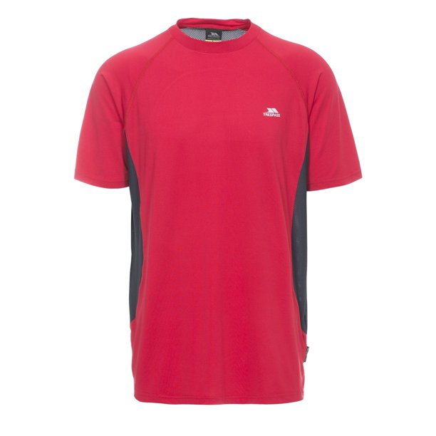 Trespass - Camiseta deportiva de secado rápido Reptia para hombre caballero (Rojo)