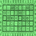 thumbnail image 1 of Ahgly Company Indoor Square Abstract Emerald Green Modern Area Rugs, 8' Square, 1 of 4