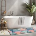 thumbnail image 2 of Pink and Blue Triangular Floral Boho Pattern Kitchen Rug Mat,Kitchen Runner Rugs Non Skid Washable,Decorative Kitchen Floor Mats for Kitchen,Sink,Laundry,17"x47.2", 2 of 7