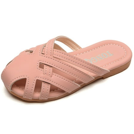 

LYCAQL Toddler Shoes Todder Girl Indoor Casual Kids Slippers Beach Baby Soft Flip Shoes Flops Baby Shoes Girls Size 4 Shoes (Pink 13.5 Little Kid)