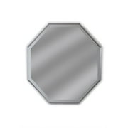 Tivoli Octagon 28" x 28" Beveled Glass, Decorative Silver, Wall Mirror