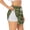 White, variant on largemouth bass Print Women 2 in 1 Running Shorts,High Waisted Athletic Shorts,Gym Workout Shorts with Liner Pockets-Medium