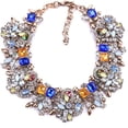 thumbnail image 1 of HSHDLDF Collier Bavoir Déclaration Collier Ras-du-Cou Collier en Verre Cristal Coloré pour Femmes Accessoires de Mode, 1 of 5