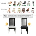 thumbnail image 6 of Dining Chair Covers, 6 Pack Waterproof Seat Cushion Covers, Stretch Jacquard Chair Seat Covers Washable Dining Room Chair Slipcovers Removable Kitchen Cushion Protector(Black), 6 of 7