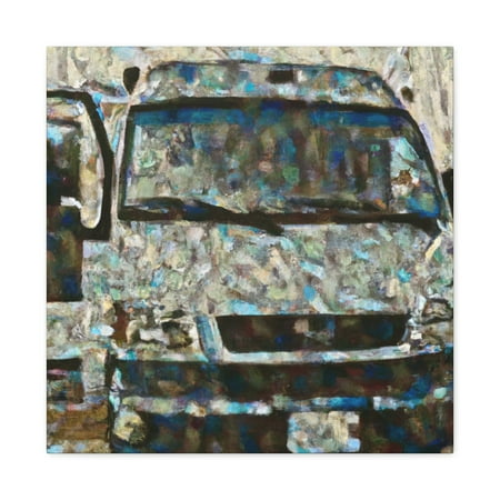 Camping Van Pointillism - Canvas