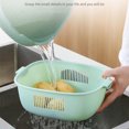 thumbnail image 3 of maskred Sturdy And Durable Washing Basket With Humanized For Multi-purpose Convenient And Practical Multifunctional Drain Basket blue S, 3 of 6