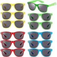 thumbnail image 1 of 12-pack multi-colored sunglasses for kids or adults, beach and pool accessories with UV protection, 1 of 5