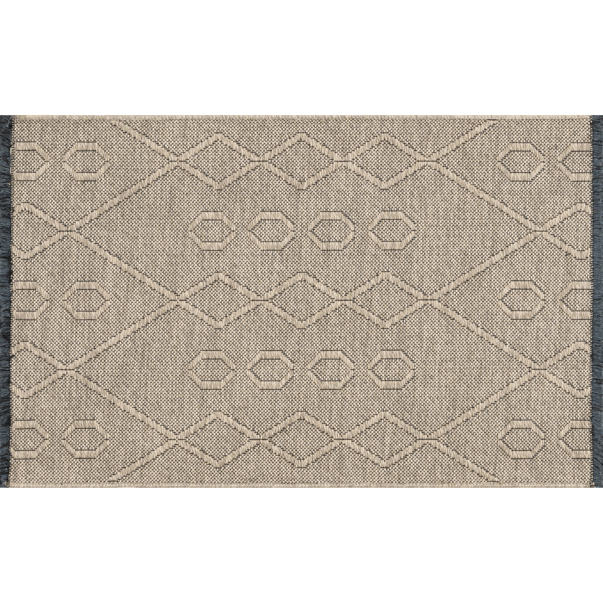 Alma Transitional 2' x 3' Brown and Coffee, Machine Washable Polyester & Cotton Indoor Area Rug