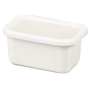 Pearl Metal Storage Container White 570ml Enamel Rectangular Blanc Kitchen HB-4480