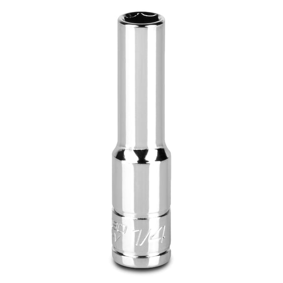Capri Tools 1/4-Inch Deep Socket, 1/4-Inch Drive, 6-Point, SAE