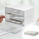 thumbnail image 4 of Caja de Almacenamiento de Escritorio | Organizador de Cajones de Plástico Transparente | Almacenamiento Apilable con Múltiples Compartimentos para Papelería y Cosméticos | Organizador de Escritorio p, 4 of 6