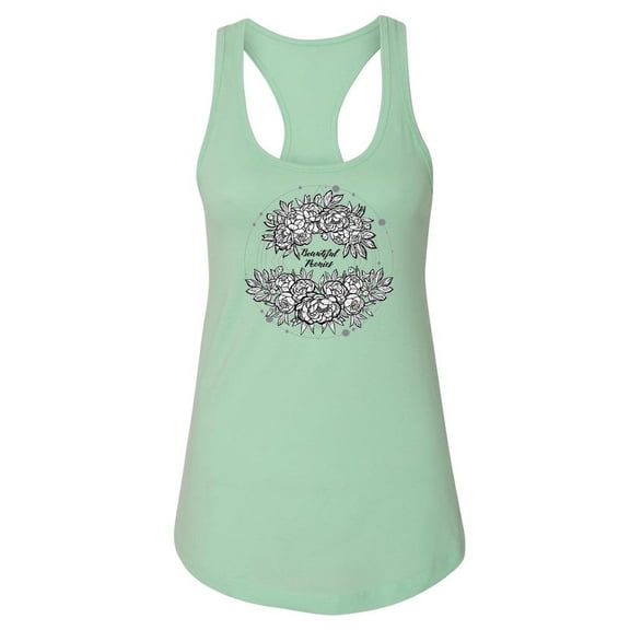Beautiful Peonies Racerback Tank Women -Image by Shutterstock, Female Large
