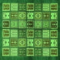 thumbnail image 1 of Ahgly Company Indoor Square Abstract Green Modern Area Rugs, 3' Square, 1 of 4
