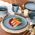 thumbnail image 3 of AmorArc Ceramic Dinner Plates Set of 2, 10.5 Inch Large Stoneware Plates for Kitchen, Microwave& Dishwasher Safe, Scratch Resistant-Space Blue, 3 of 4