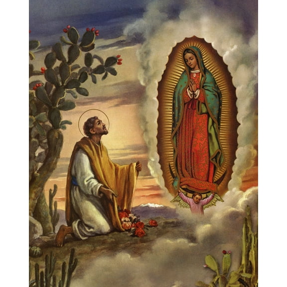 Catholic print picture - ST. JUAN DIEGO - 8" x 10" ready to be framed