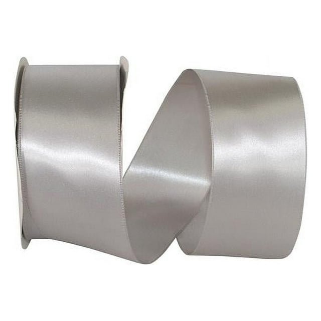 Reliant Ribbon 5000-007-16K 20.25 in. 50 Yards Double Face Satin Allure Ribbon, Shell Grey