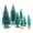 Green, variant on 8 Pcs Mini Miniature Christmas Pine Tree Bottle Brush Trees Wooden Bases Tree for Your Village Desktop Xmas Holiday Party