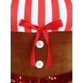 thumbnail image 6 of TSSOE Women's Christmas Dress Xmas Party Seuqins Candy Cane Striped Velvet Dress Oktoberfest Brown Fancy Outfit Brown S, 6 of 7