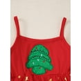 thumbnail image 5 of aturustex Toddler Girls Christmas Party Costume for Baby 6M-3T Infant Santa Cami Dress Puffy Mesh Star Sequins Hem Sleeveless A-line Dress Square Neck Little Girl Fashion Casual Cute Clothes, 5 of 7