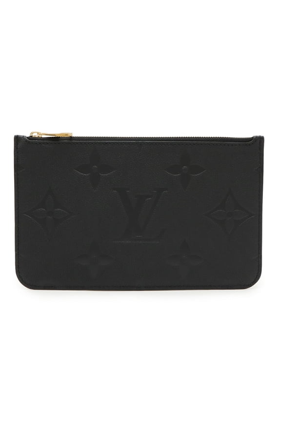 Pre-Owned LOUIS VUITTON Monogram Empreinte Neverfull MM Pouch for (Noir Black) M45685