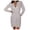 Silver, variant on Efsteb Fall Dresses for Women Fashion Long Sleeve Dress Temperament Slim Ruched Dress V-Neck Solid Color Casual Silver S