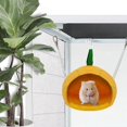 thumbnail image 5 of Hamaca suave para hámster, cama para casa, animales pequeños, hámster, casa colgante, jaula, nido para conejillo de indias, rata, chinchilla, dormir y jugar (piña), 5 of 5
