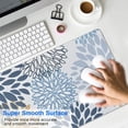 thumbnail image 4 of Long Mouse Pads for Desk,Blue Floral and Petal Pattern Desk Mats on Top Of Desks, Desk Mouse Pad Extra Large with 3mm Non-Slip Base and Stitched Edge for Gaming,Office,Work,Home 31.5"x11.8", 4 of 6