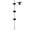 Black, variant on Elegant Outdoor Rain Chain With 12 Flower Cups For Garden improve And Water motion Formed From Solid Iron